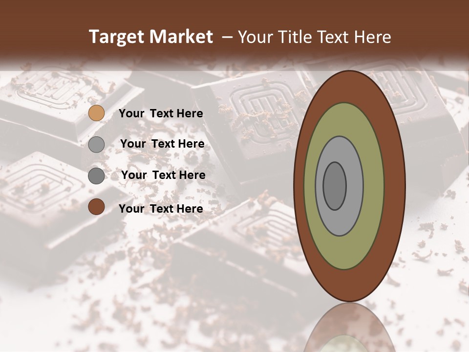 A Pile Of Chocolate Pieces With A Bite Taken Out Of It PowerPoint Template