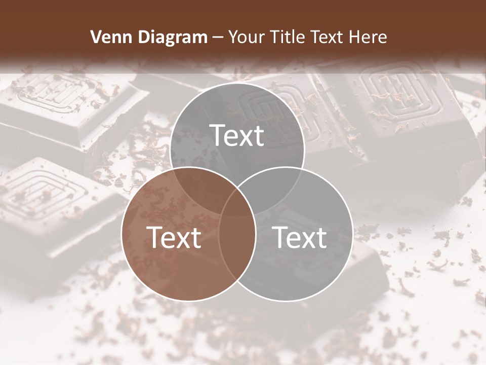 A Pile Of Chocolate Pieces With A Bite Taken Out Of It PowerPoint Template
