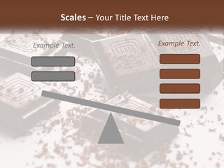 A Pile Of Chocolate Pieces With A Bite Taken Out Of It PowerPoint Template