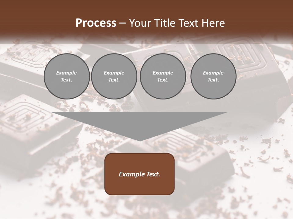 A Pile Of Chocolate Pieces With A Bite Taken Out Of It PowerPoint Template