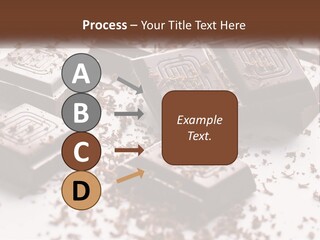 A Pile Of Chocolate Pieces With A Bite Taken Out Of It PowerPoint Template