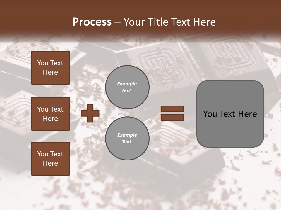 A Pile Of Chocolate Pieces With A Bite Taken Out Of It PowerPoint Template