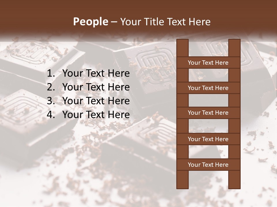 A Pile Of Chocolate Pieces With A Bite Taken Out Of It PowerPoint Template