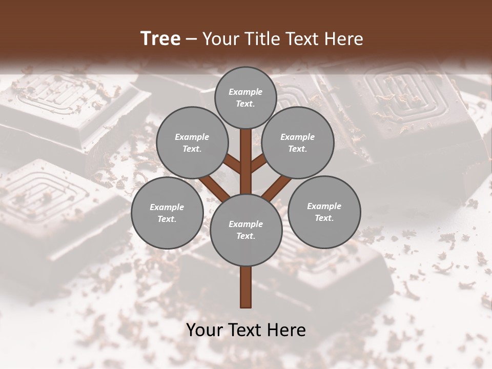 A Pile Of Chocolate Pieces With A Bite Taken Out Of It PowerPoint Template