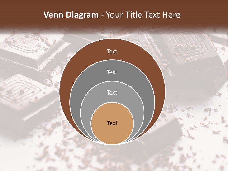 A Pile Of Chocolate Pieces With A Bite Taken Out Of It PowerPoint Template