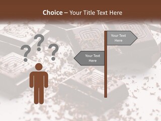 A Pile Of Chocolate Pieces With A Bite Taken Out Of It PowerPoint Template