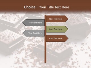A Pile Of Chocolate Pieces With A Bite Taken Out Of It PowerPoint Template