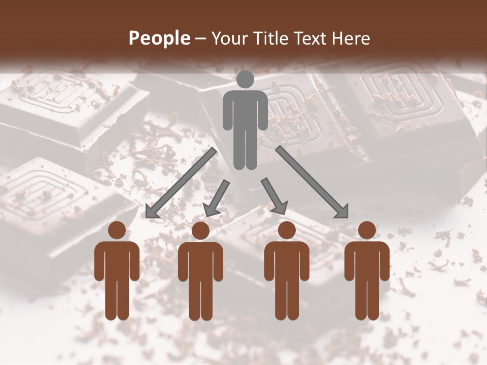 A Pile Of Chocolate Pieces With A Bite Taken Out Of It PowerPoint Template