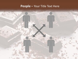 A Pile Of Chocolate Pieces With A Bite Taken Out Of It PowerPoint Template