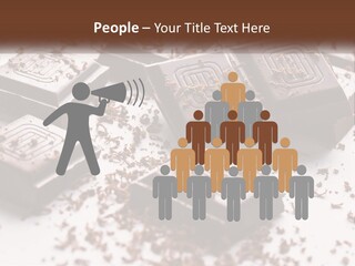 A Pile Of Chocolate Pieces With A Bite Taken Out Of It PowerPoint Template