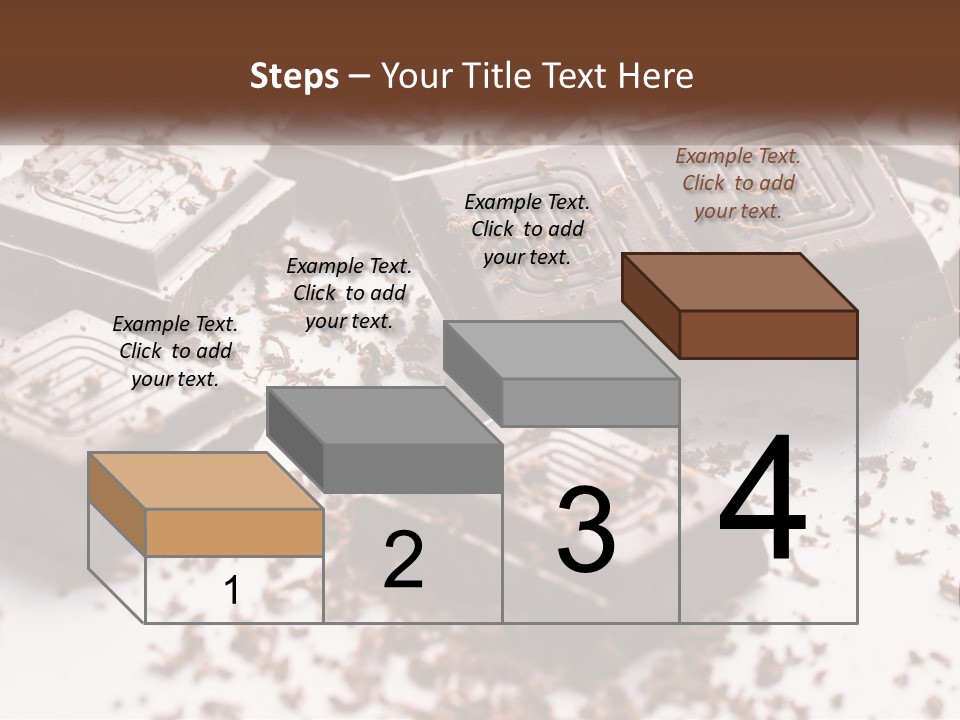 A Pile Of Chocolate Pieces With A Bite Taken Out Of It PowerPoint Template
