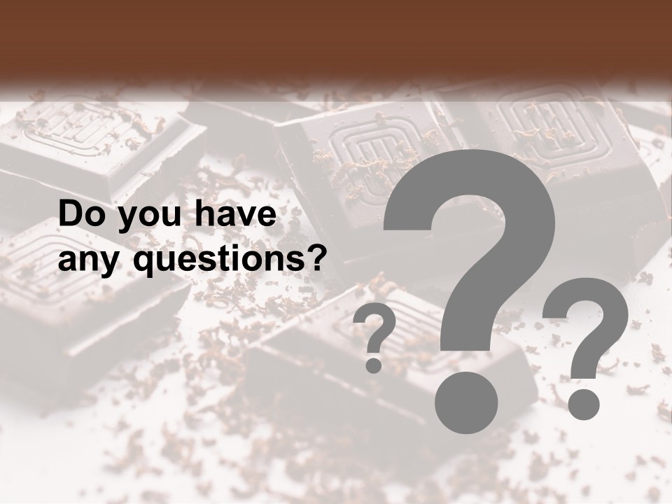 A Pile Of Chocolate Pieces With A Bite Taken Out Of It PowerPoint Template