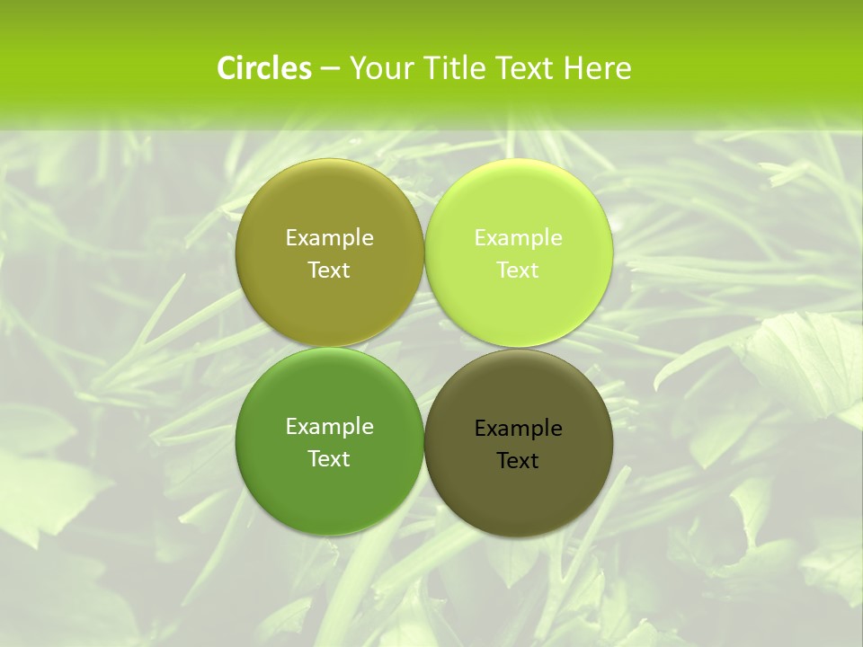 A Pile Of Green Leaves With The Words Name Of Presentation PowerPoint Template