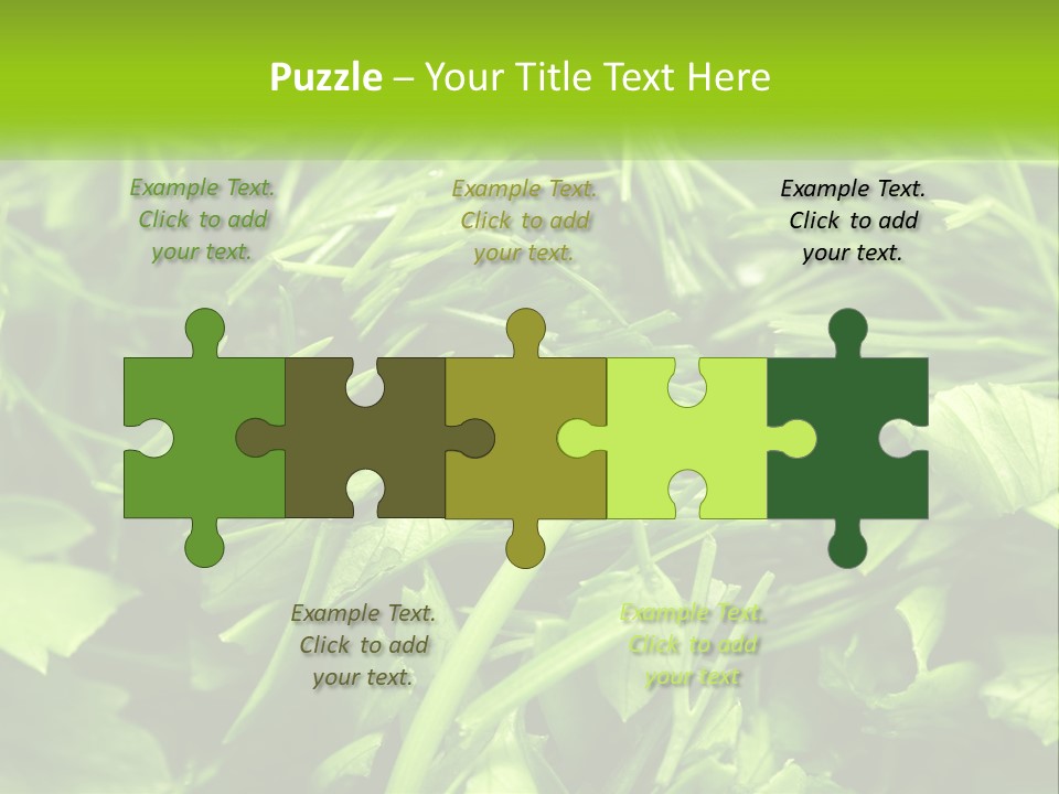 A Pile Of Green Leaves With The Words Name Of Presentation PowerPoint Template