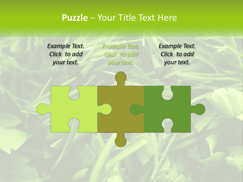 A Pile Of Green Leaves With The Words Name Of Presentation PowerPoint Template