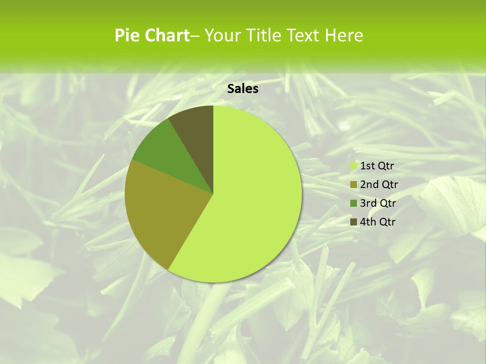A Pile Of Green Leaves With The Words Name Of Presentation PowerPoint Template
