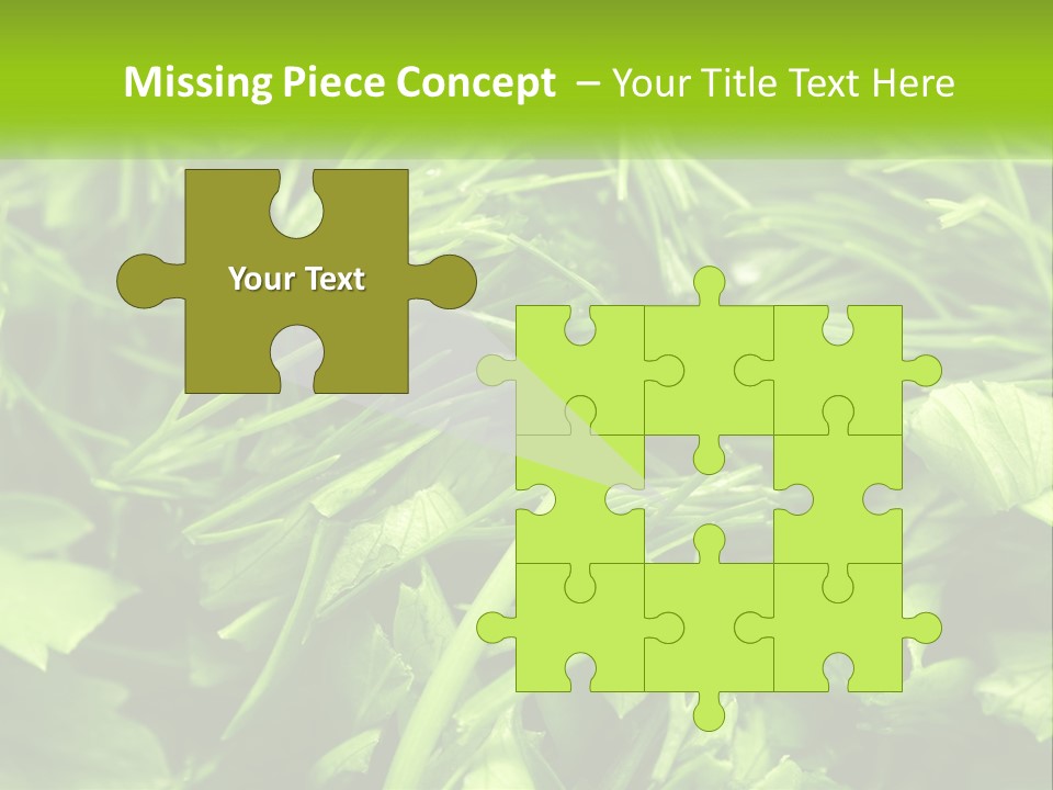 A Pile Of Green Leaves With The Words Name Of Presentation PowerPoint Template