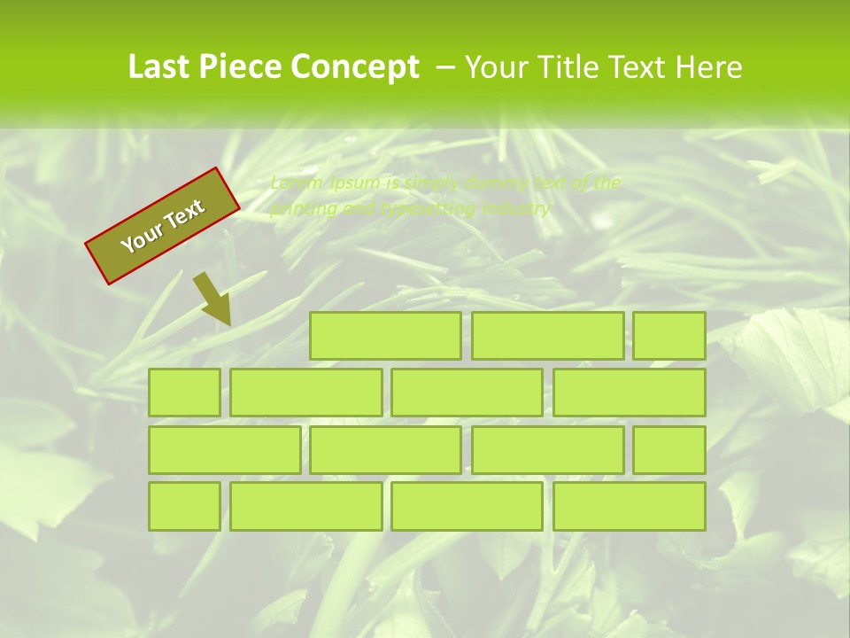 A Pile Of Green Leaves With The Words Name Of Presentation PowerPoint Template