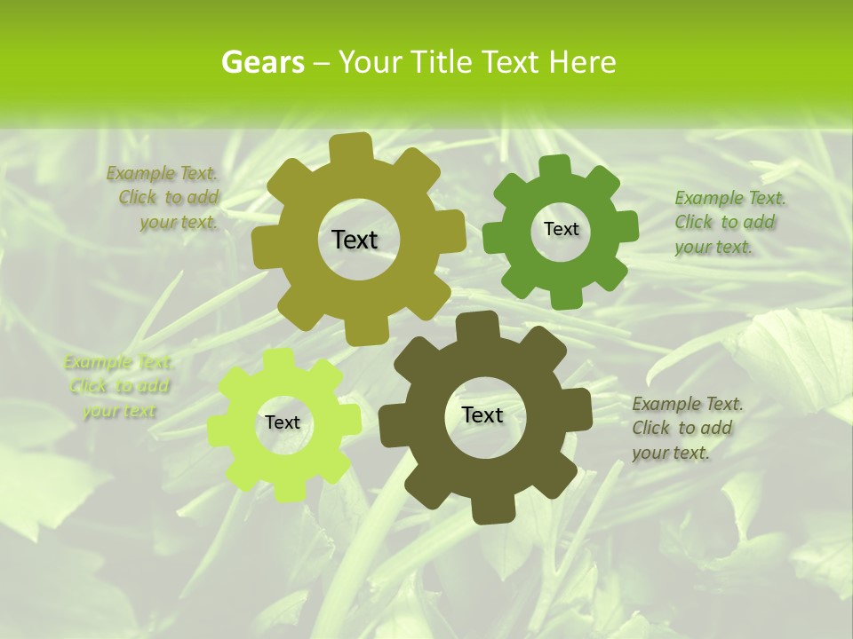 A Pile Of Green Leaves With The Words Name Of Presentation PowerPoint Template