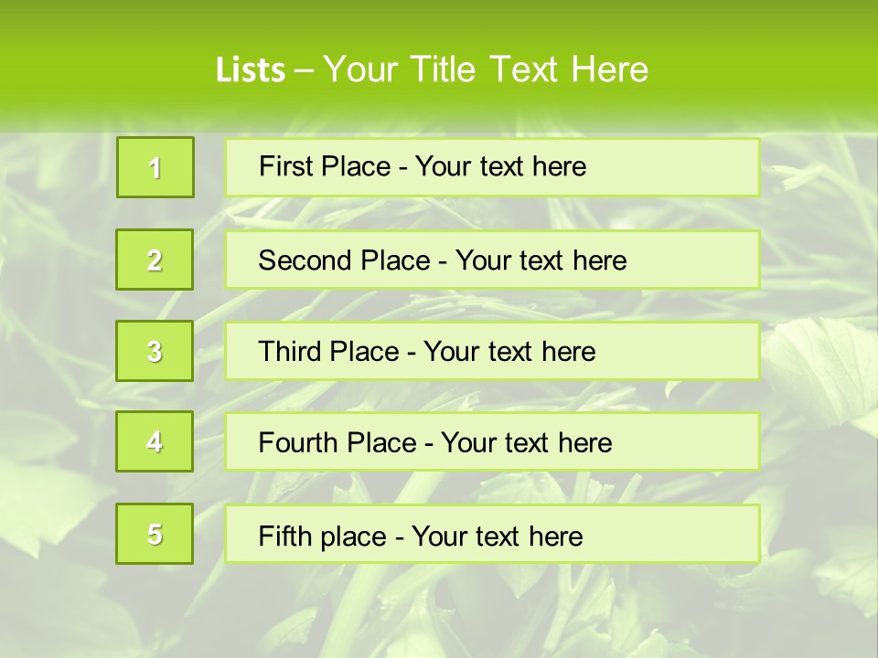 A Pile Of Green Leaves With The Words Name Of Presentation PowerPoint Template