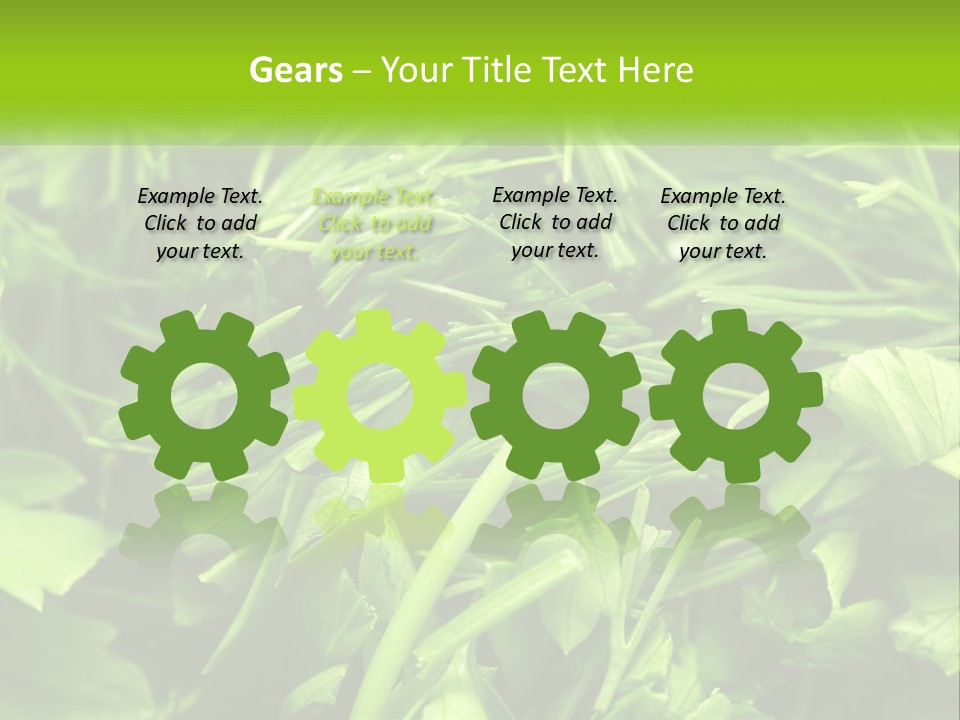 A Pile Of Green Leaves With The Words Name Of Presentation PowerPoint Template