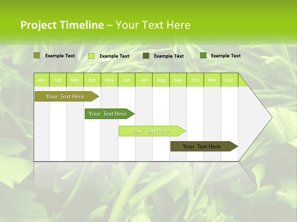 A Pile Of Green Leaves With The Words Name Of Presentation PowerPoint Template
