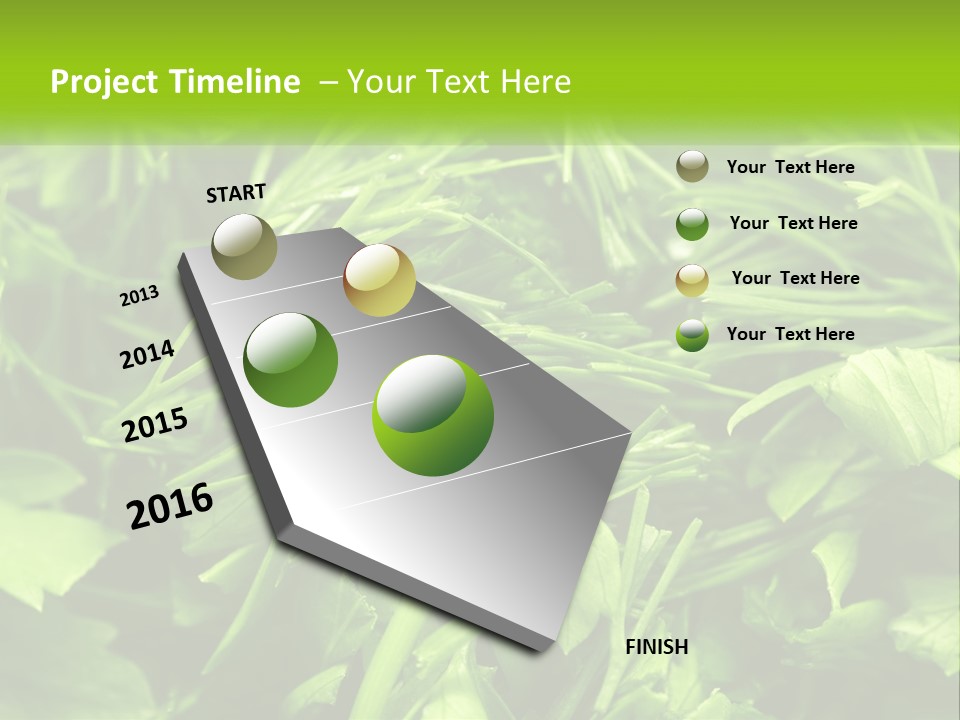 A Pile Of Green Leaves With The Words Name Of Presentation PowerPoint Template