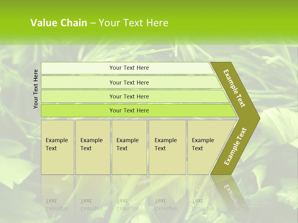 A Pile Of Green Leaves With The Words Name Of Presentation PowerPoint Template