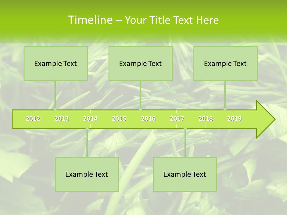 A Pile Of Green Leaves With The Words Name Of Presentation PowerPoint Template