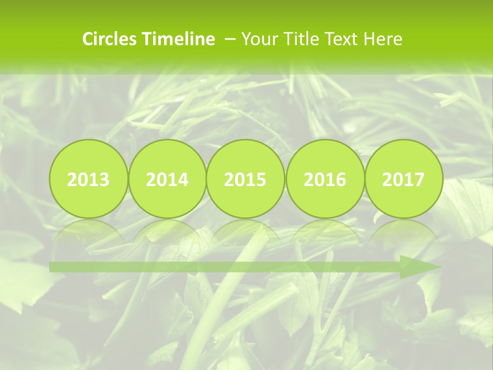 A Pile Of Green Leaves With The Words Name Of Presentation PowerPoint Template