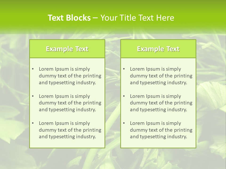 A Pile Of Green Leaves With The Words Name Of Presentation PowerPoint Template