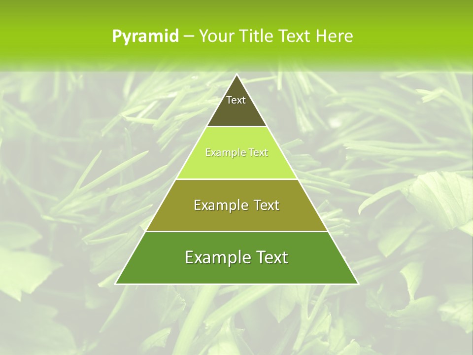 A Pile Of Green Leaves With The Words Name Of Presentation PowerPoint Template