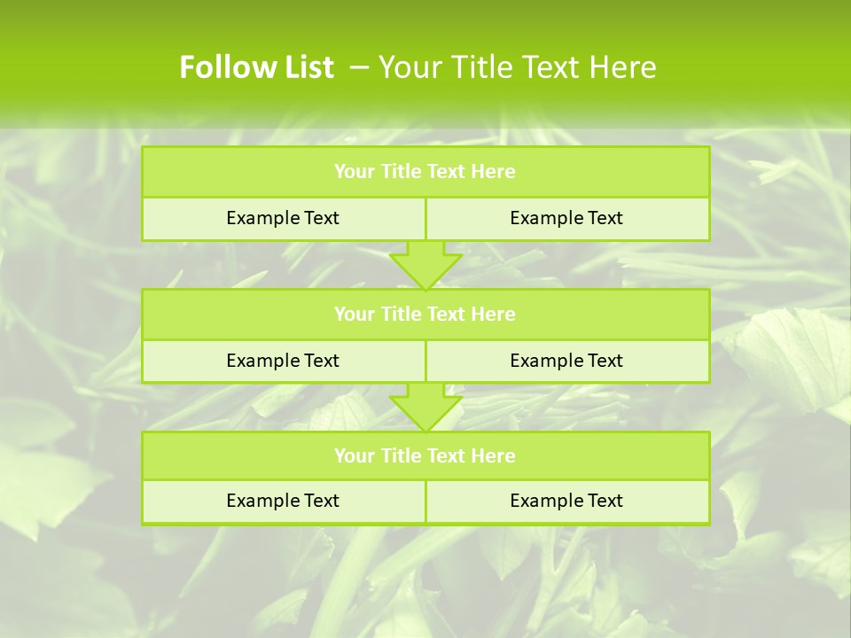 A Pile Of Green Leaves With The Words Name Of Presentation PowerPoint Template