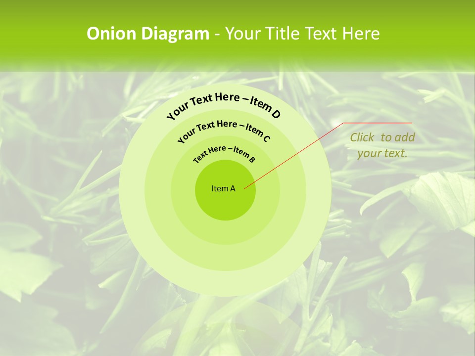 A Pile Of Green Leaves With The Words Name Of Presentation PowerPoint Template