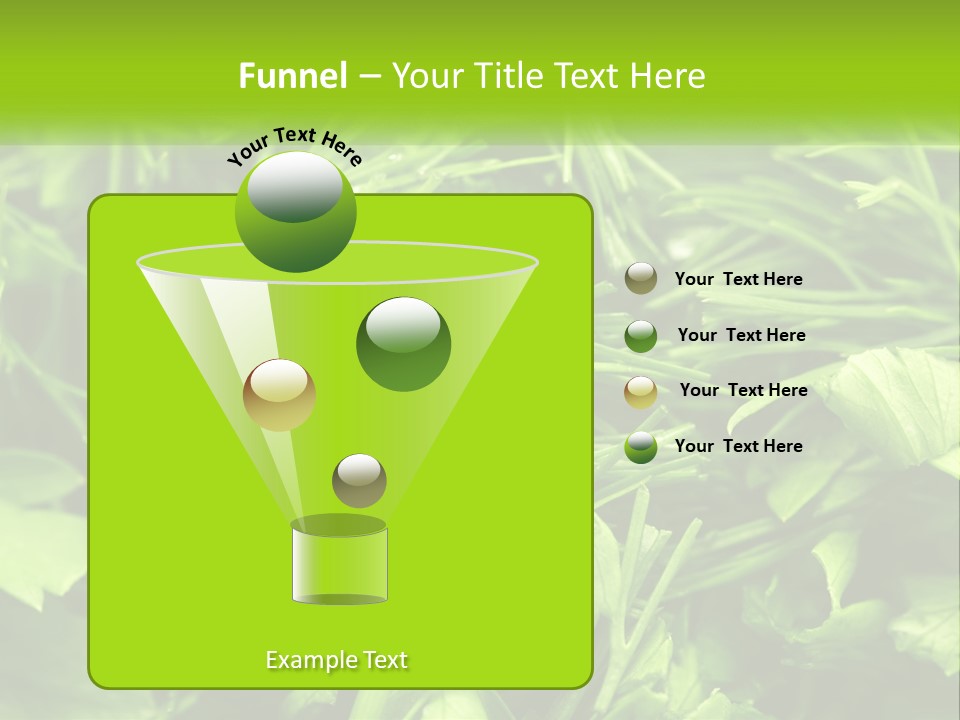 A Pile Of Green Leaves With The Words Name Of Presentation PowerPoint Template