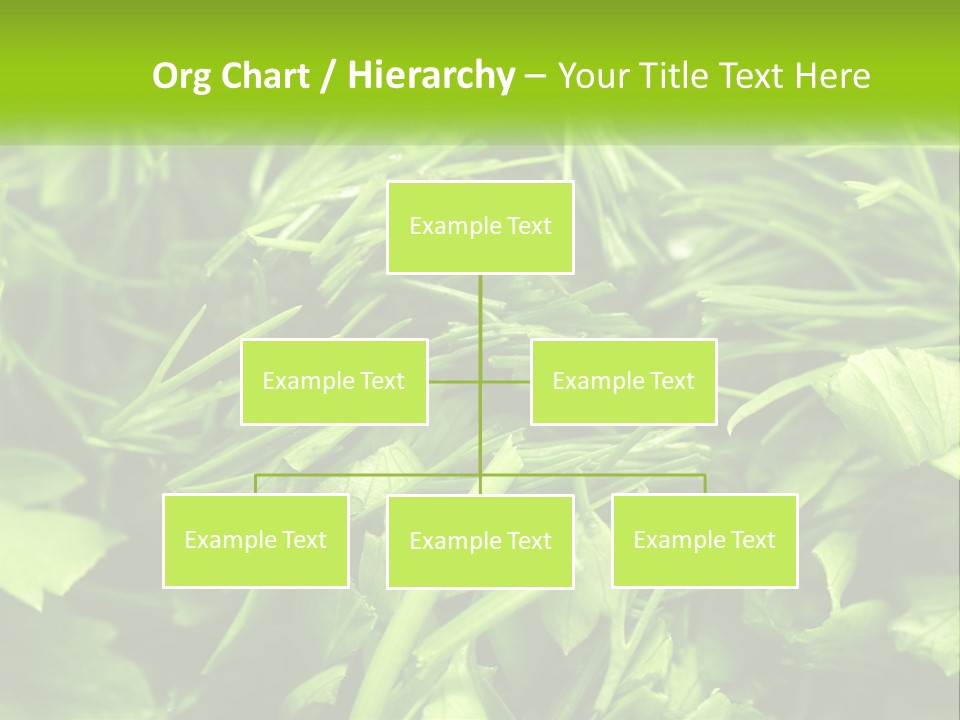 A Pile Of Green Leaves With The Words Name Of Presentation PowerPoint Template