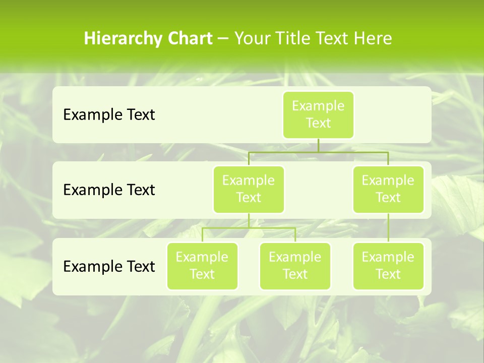 A Pile Of Green Leaves With The Words Name Of Presentation PowerPoint Template