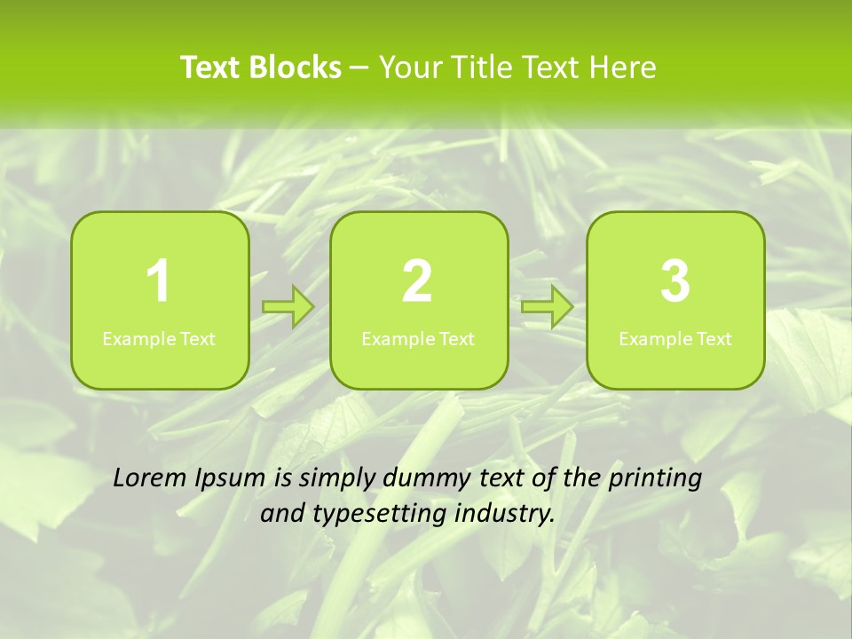 A Pile Of Green Leaves With The Words Name Of Presentation PowerPoint Template