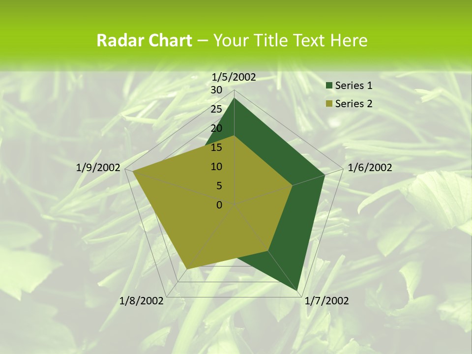A Pile Of Green Leaves With The Words Name Of Presentation PowerPoint Template