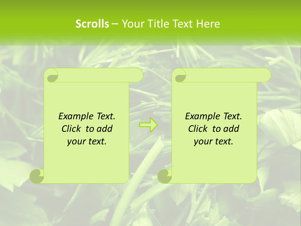 A Pile Of Green Leaves With The Words Name Of Presentation PowerPoint Template