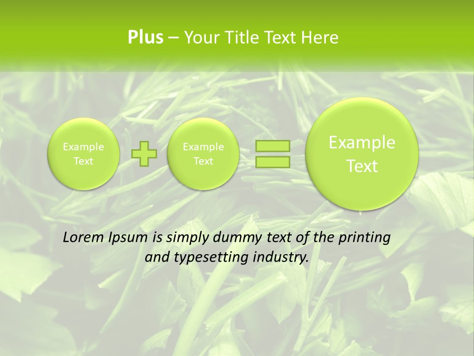 A Pile Of Green Leaves With The Words Name Of Presentation PowerPoint Template