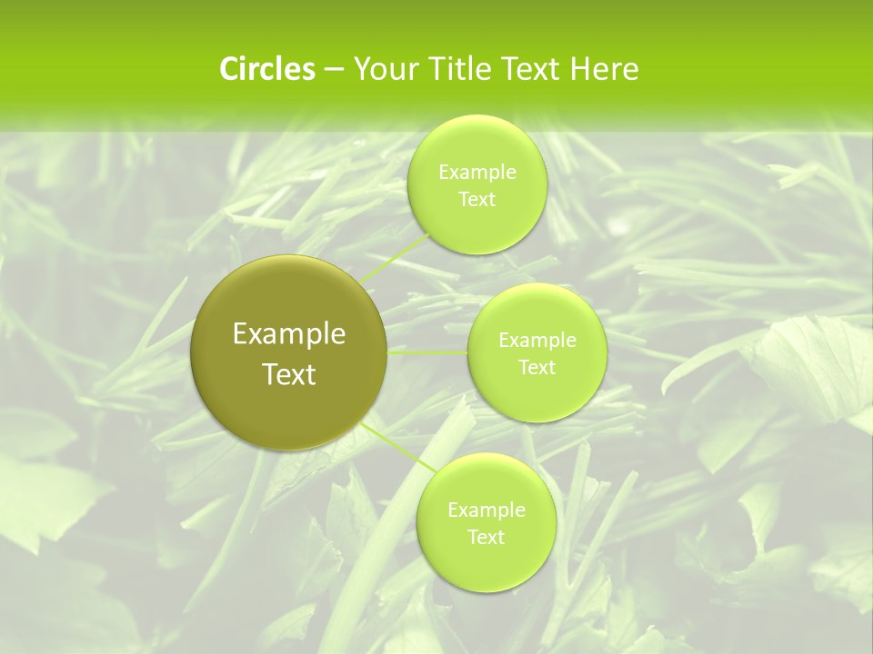 A Pile Of Green Leaves With The Words Name Of Presentation PowerPoint Template