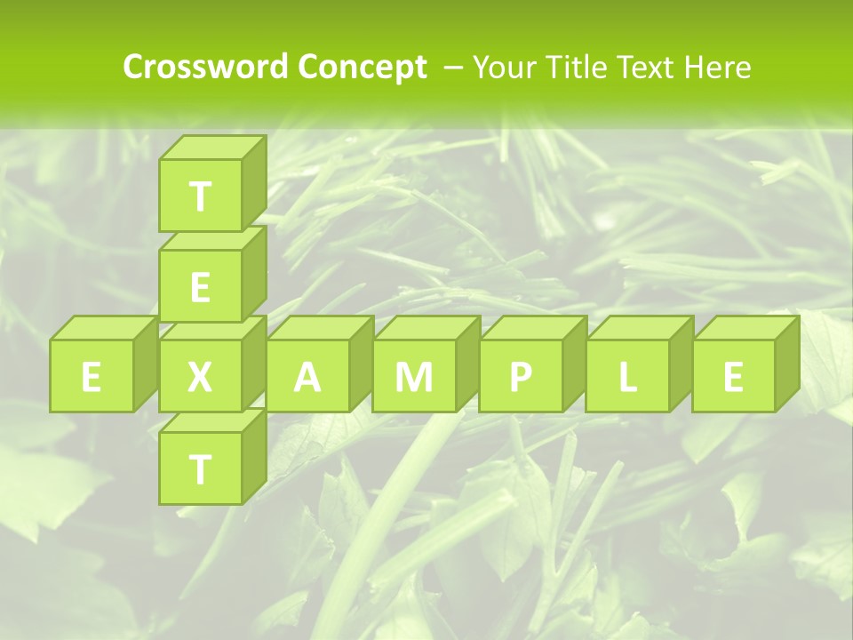 A Pile Of Green Leaves With The Words Name Of Presentation PowerPoint Template