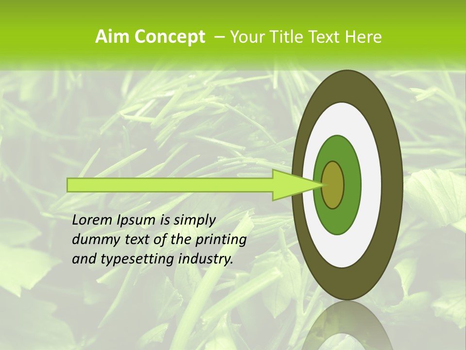 A Pile Of Green Leaves With The Words Name Of Presentation PowerPoint Template