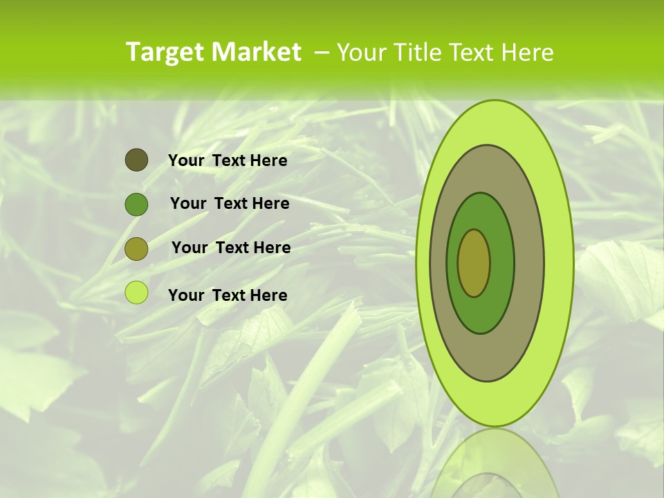 A Pile Of Green Leaves With The Words Name Of Presentation PowerPoint Template