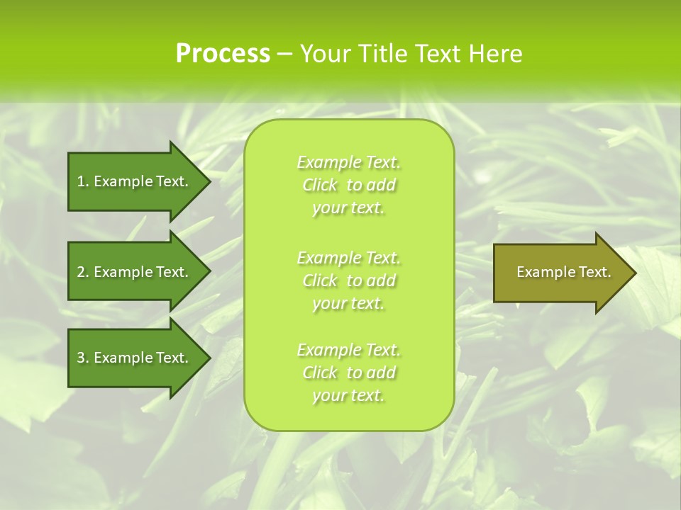 A Pile Of Green Leaves With The Words Name Of Presentation PowerPoint Template