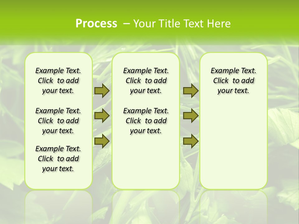 A Pile Of Green Leaves With The Words Name Of Presentation PowerPoint Template