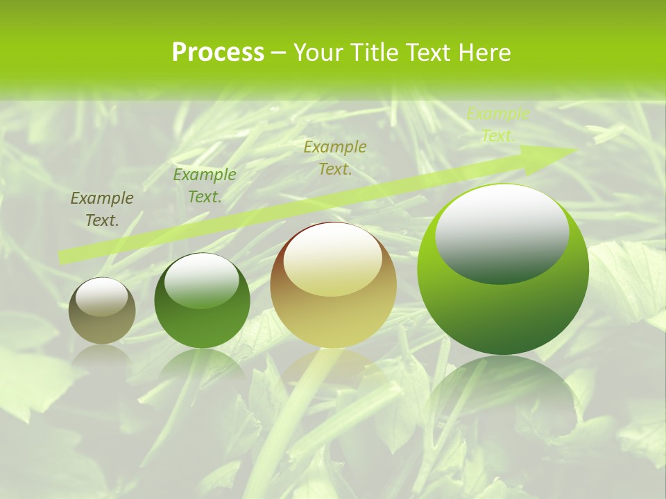 A Pile Of Green Leaves With The Words Name Of Presentation PowerPoint Template
