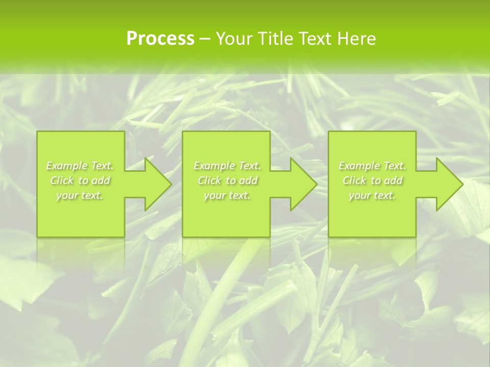 A Pile Of Green Leaves With The Words Name Of Presentation PowerPoint Template