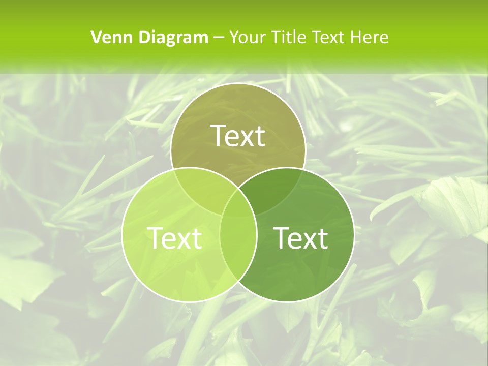 A Pile Of Green Leaves With The Words Name Of Presentation PowerPoint Template